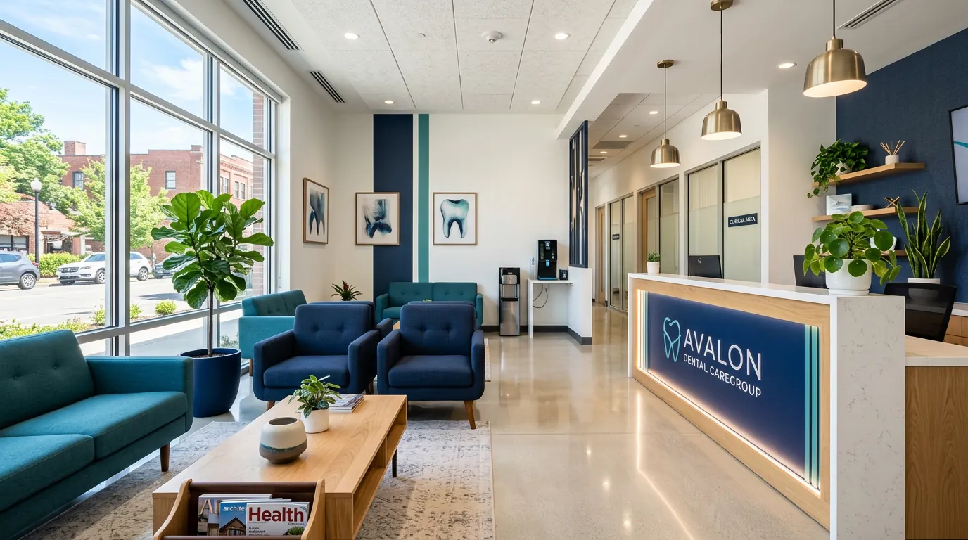 Bright, welcoming emergency dental clinic reception in Spokane, WA