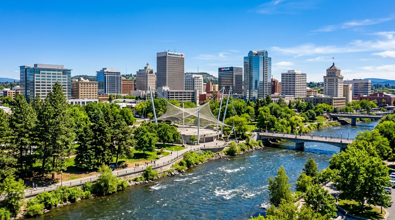 Spokane, WA skyline near Airway Heights, emergency dental care